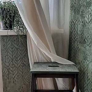 Трафарет - Липа без шва - Фотография интерьере 1