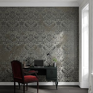 Трафарет - Клубничный воришка бордюр - Фотография интерьере 1